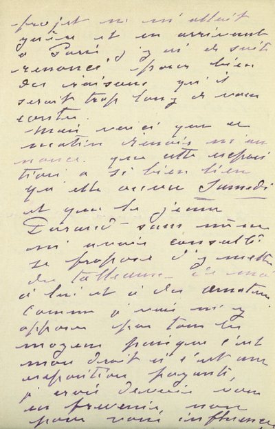 Letter from Claude Monet to Berthe Morisot, 1888 by Claude Monet